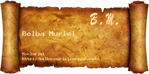 Belba Muriel névjegykártya
